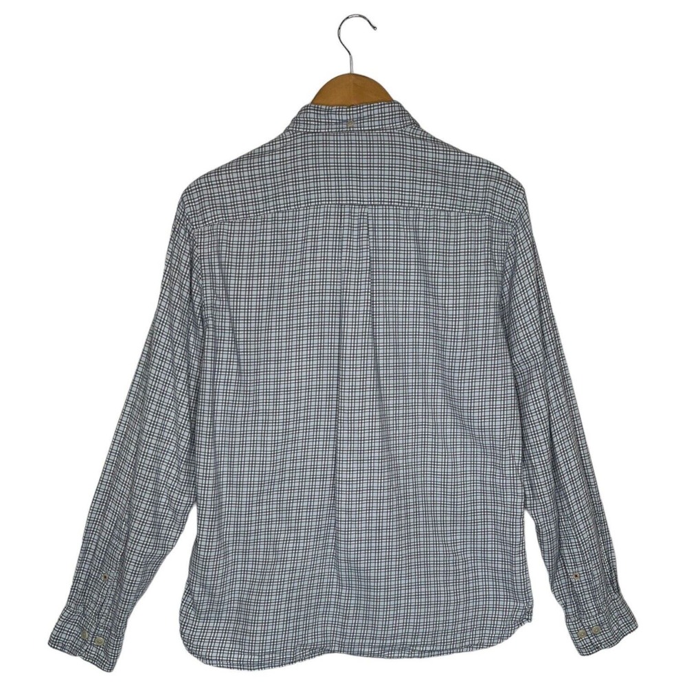 Brooks Brothers Shirt Mens M Red Fleece Plaid Button Up Long Sleeves Pocket Blue - Picture 3 of 13